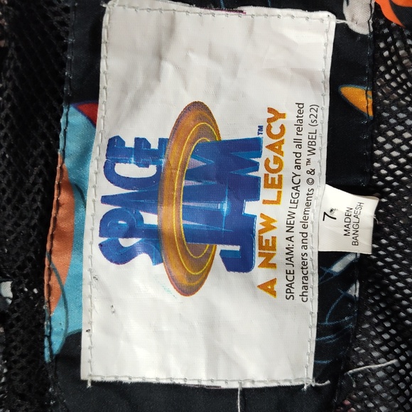 Members only space jam a new legacy bomber jacket sz7 looney tunes bugs bunny - Picture 5 of 5